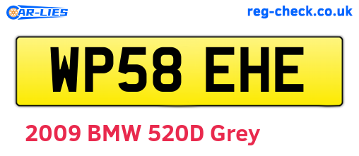 WP58EHE are the vehicle registration plates.