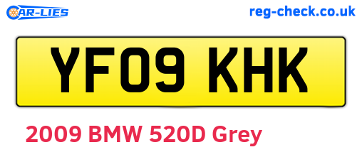 YF09KHK are the vehicle registration plates.