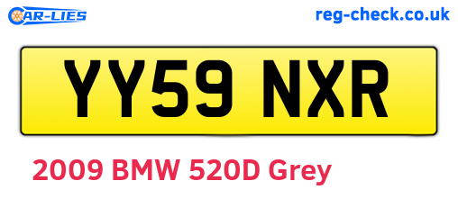 YY59NXR are the vehicle registration plates.