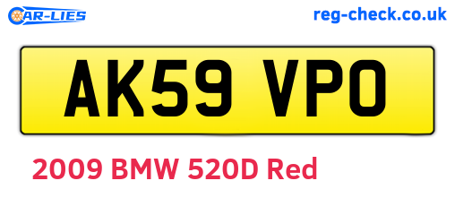 AK59VPO are the vehicle registration plates.
