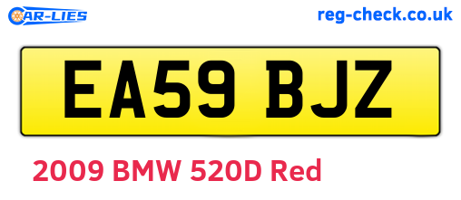 EA59BJZ are the vehicle registration plates.
