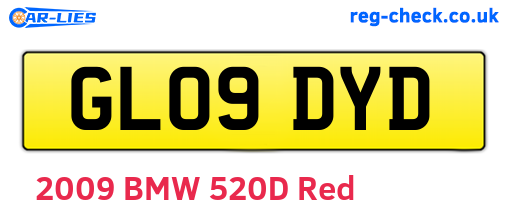 GL09DYD are the vehicle registration plates.