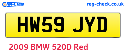HW59JYD are the vehicle registration plates.