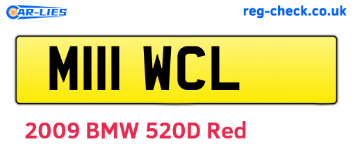 M111WCL are the vehicle registration plates.