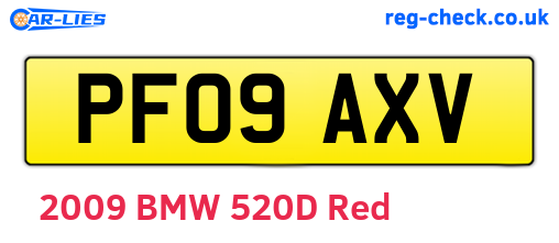 PF09AXV are the vehicle registration plates.