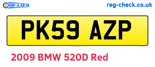 PK59AZP are the vehicle registration plates.