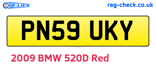 PN59UKY are the vehicle registration plates.