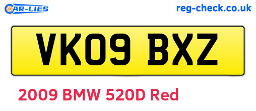 VK09BXZ are the vehicle registration plates.