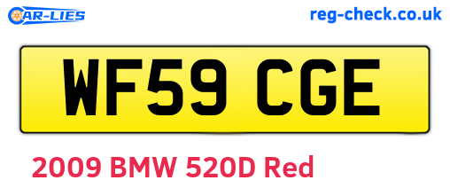 WF59CGE are the vehicle registration plates.