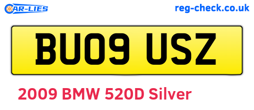 BU09USZ are the vehicle registration plates.