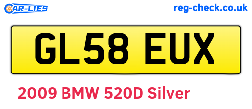 GL58EUX are the vehicle registration plates.