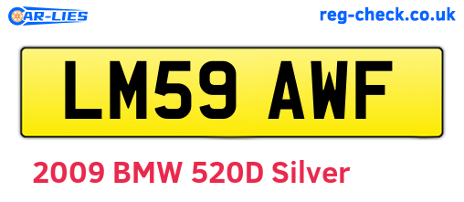 LM59AWF are the vehicle registration plates.