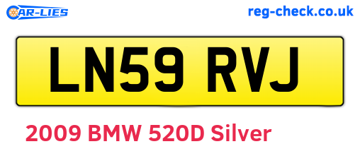 LN59RVJ are the vehicle registration plates.