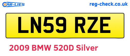 LN59RZE are the vehicle registration plates.