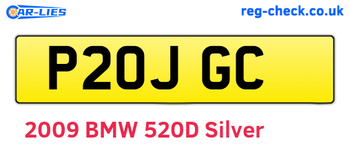 P20JGC are the vehicle registration plates.