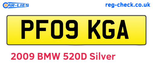 PF09KGA are the vehicle registration plates.