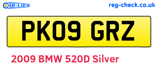 PK09GRZ are the vehicle registration plates.