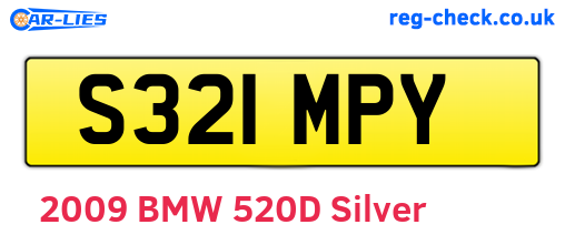 S321MPY are the vehicle registration plates.