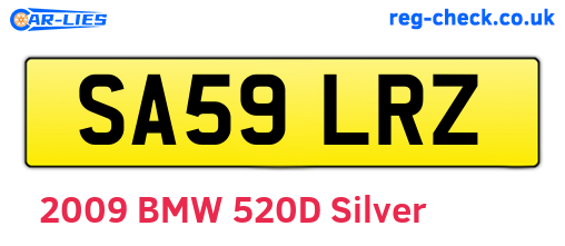 SA59LRZ are the vehicle registration plates.