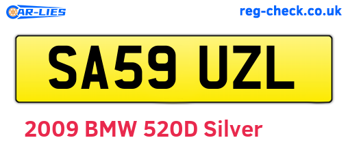SA59UZL are the vehicle registration plates.