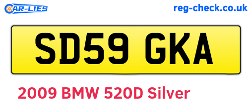 SD59GKA are the vehicle registration plates.