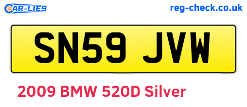 SN59JVW are the vehicle registration plates.