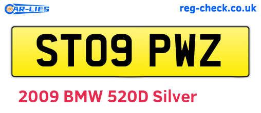 ST09PWZ are the vehicle registration plates.