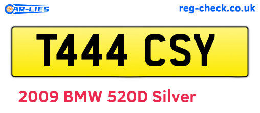 T444CSY are the vehicle registration plates.