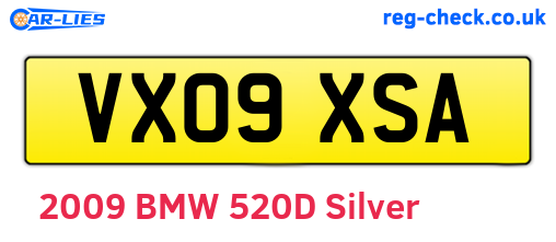 VX09XSA are the vehicle registration plates.