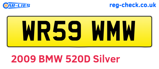 WR59WMW are the vehicle registration plates.