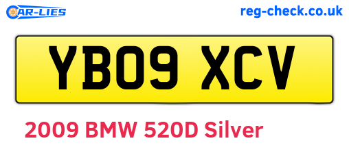 YB09XCV are the vehicle registration plates.