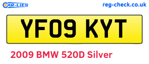 YF09KYT are the vehicle registration plates.