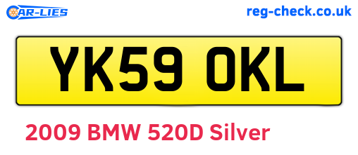 YK59OKL are the vehicle registration plates.