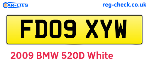 FD09XYW are the vehicle registration plates.