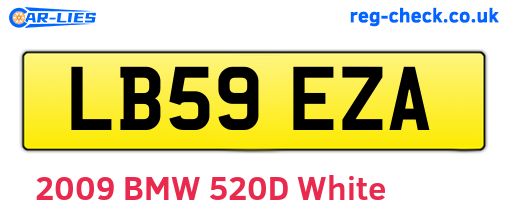 LB59EZA are the vehicle registration plates.
