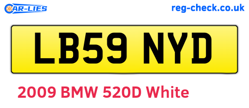 LB59NYD are the vehicle registration plates.
