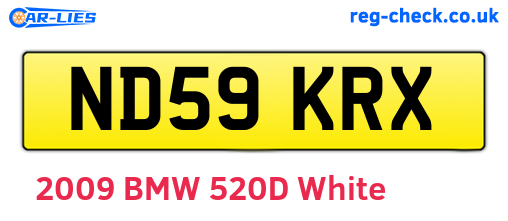 ND59KRX are the vehicle registration plates.