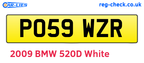 PO59WZR are the vehicle registration plates.