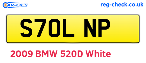 S70LNP are the vehicle registration plates.