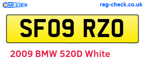 SF09RZO are the vehicle registration plates.
