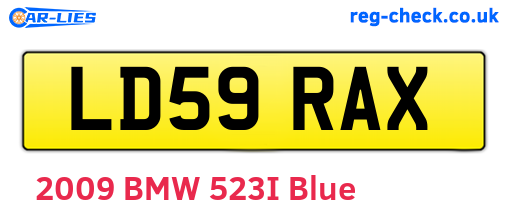 LD59RAX are the vehicle registration plates.