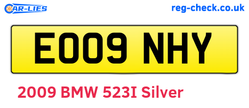 EO09NHY are the vehicle registration plates.