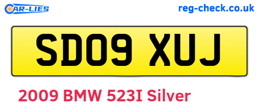 SD09XUJ are the vehicle registration plates.