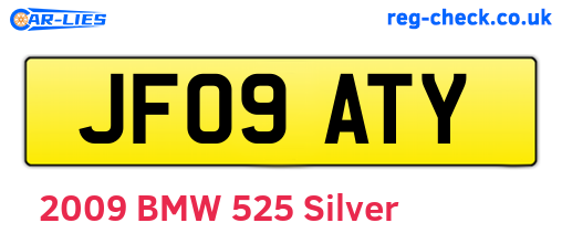 JF09ATY are the vehicle registration plates.
