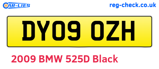 DY09OZH are the vehicle registration plates.