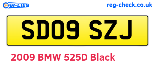 SD09SZJ are the vehicle registration plates.