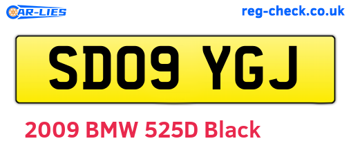 SD09YGJ are the vehicle registration plates.