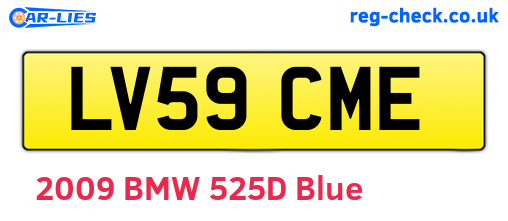 LV59CME are the vehicle registration plates.
