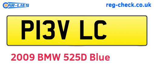 P13VLC are the vehicle registration plates.