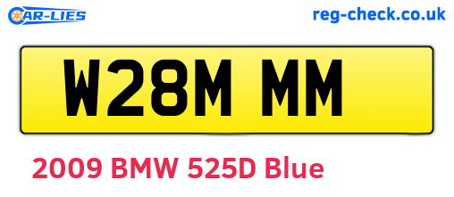 W28MMM are the vehicle registration plates.
